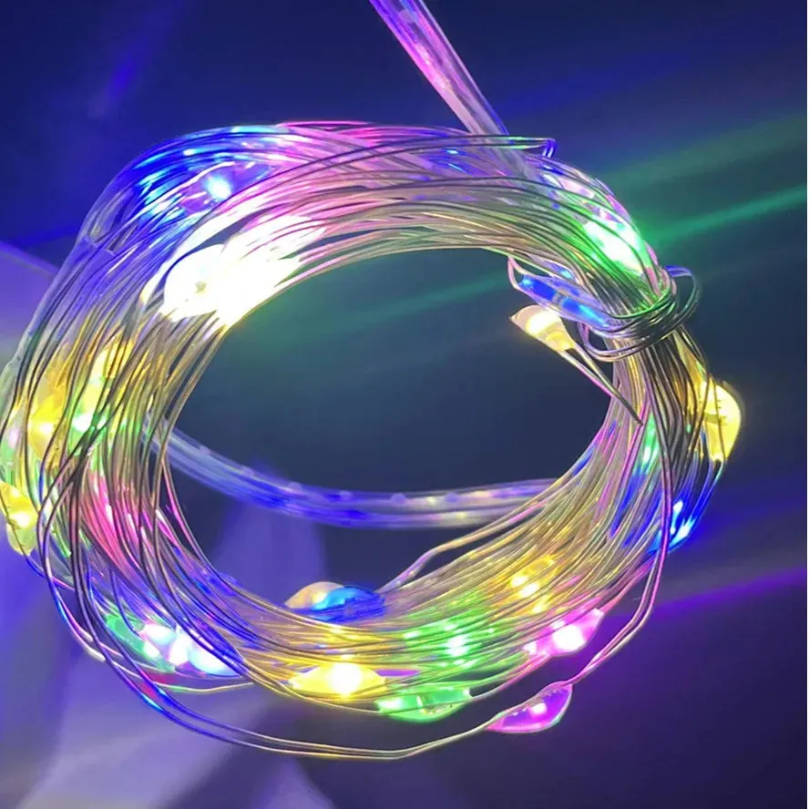 1-20M USB LED String Lights Copper Silver Wire Garland Light Waterproof Fairy Indoor/Outdoor Lights For Christmas Wedding Party Decoration