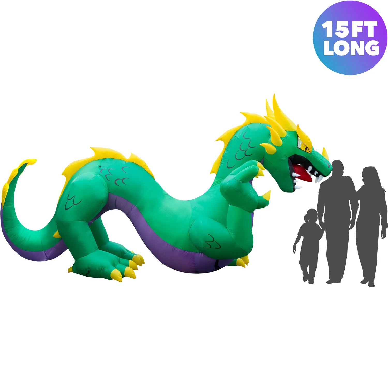 15 ft Inflatable Halloween Serpent Dragon Yard Decoration