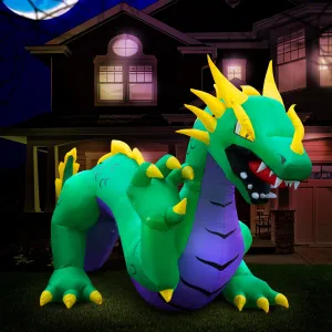 15 ft Inflatable Halloween Serpent Dragon Yard Decoration