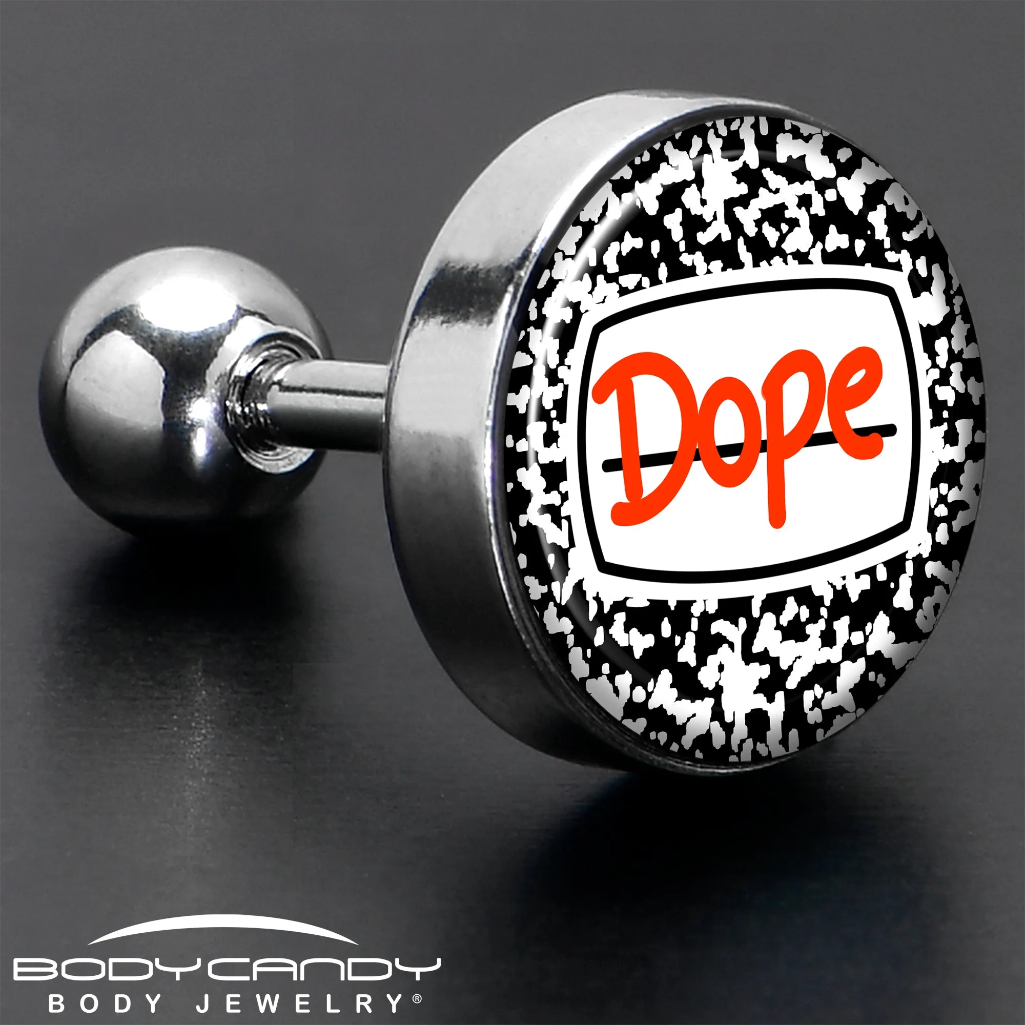 16 Gauge 1/4 Dope Composition Notebook Tragus Cartilage Earring