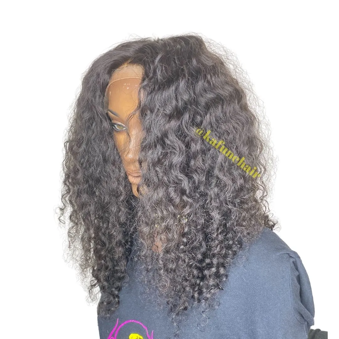 18” Deep Curly Closure Wig