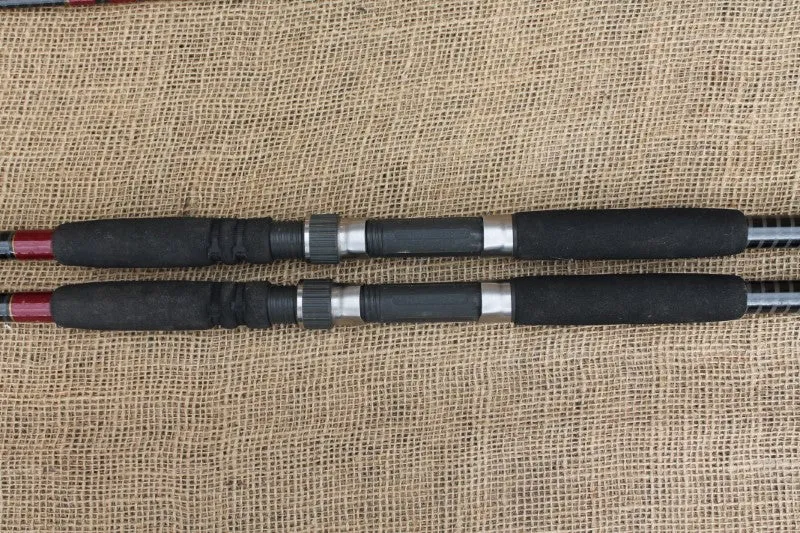 2 x Silstar Traverse X GT Specimen SU Old School carbon Carp Fishing Rods. 2.75lb T/C.