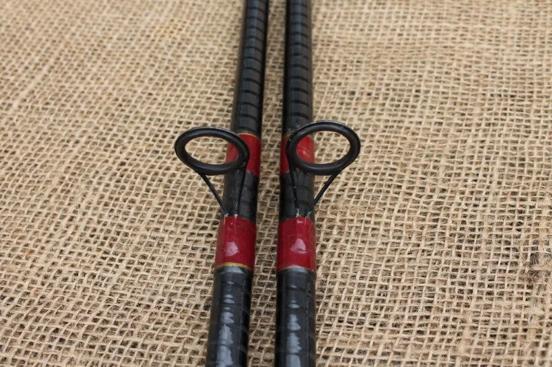 2 x Silstar Traverse X GT Specimen SU Old School carbon Carp Fishing Rods. 2.75lb T/C.