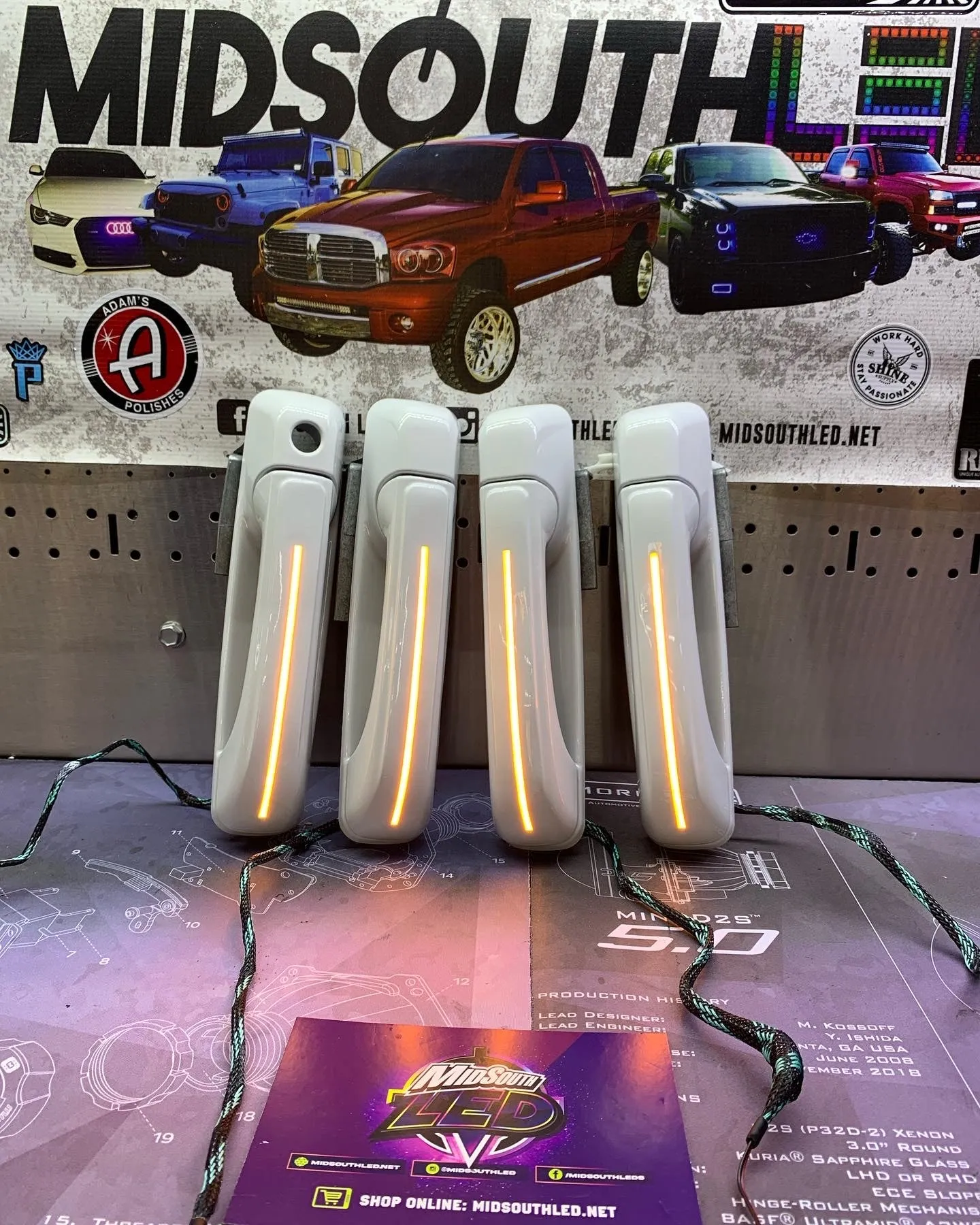 2009-18 Ram 4th Gen LED Colormatched Door Handles