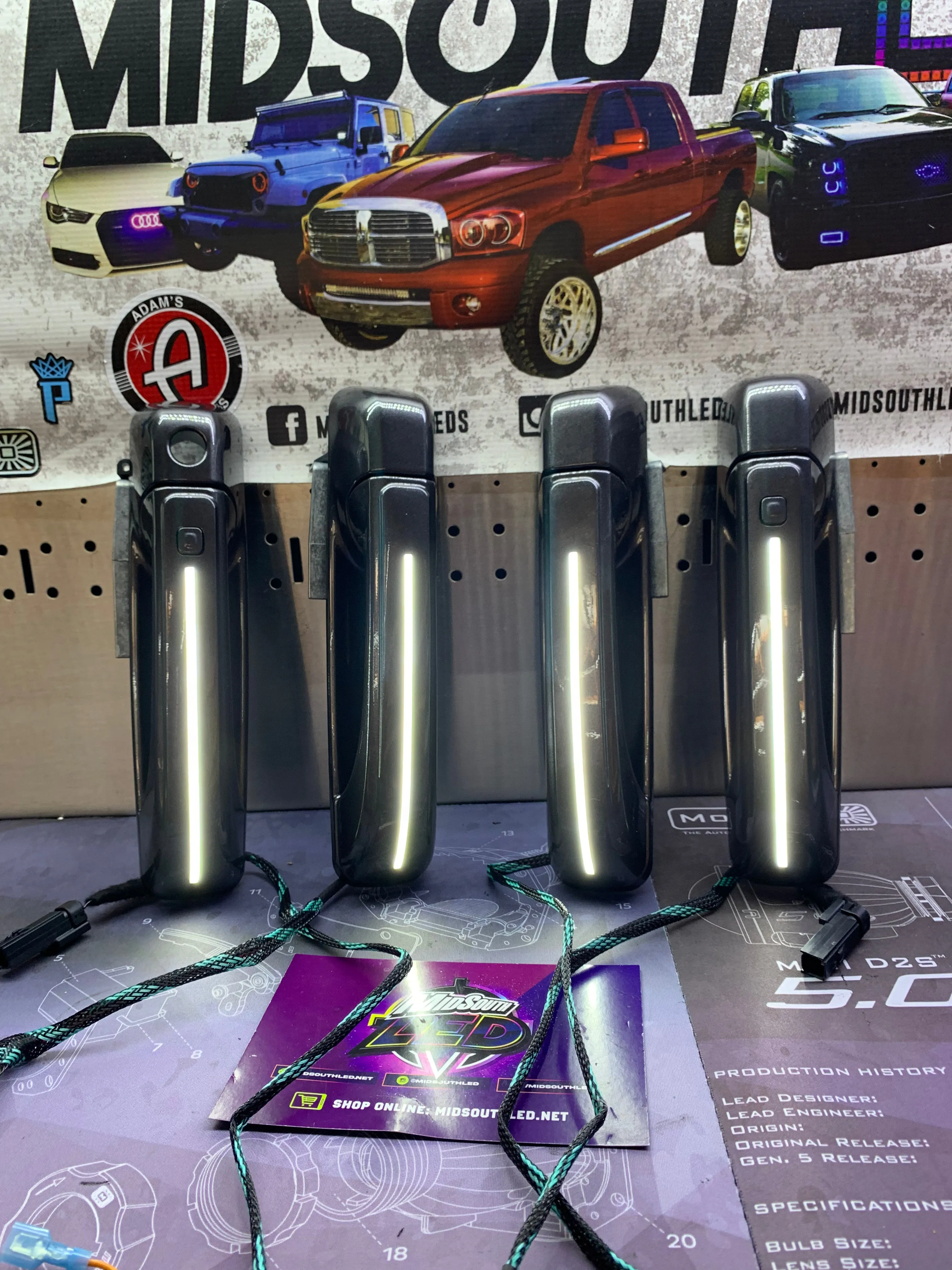 2009-18 Ram 4th Gen LED Colormatched Door Handles