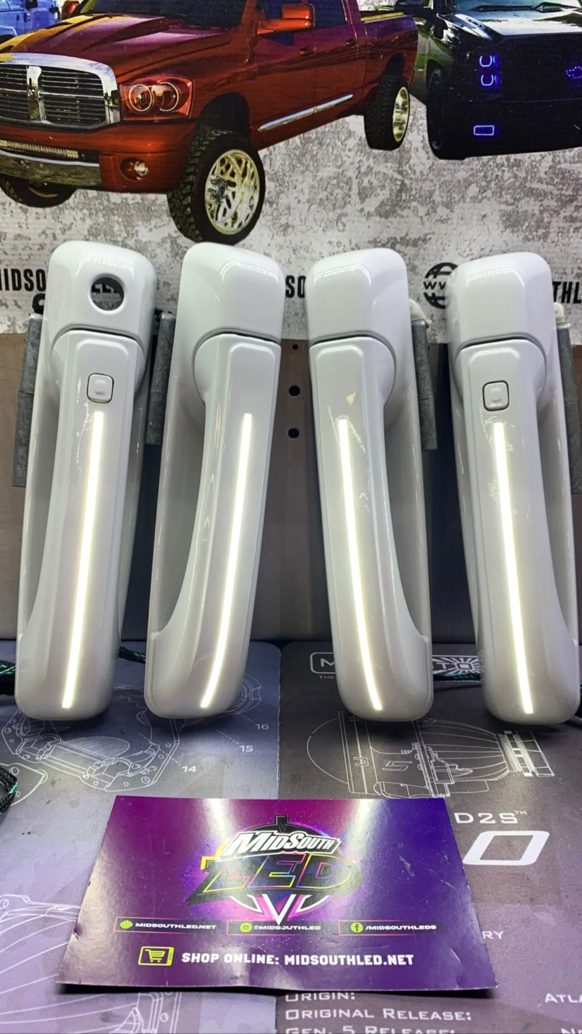 2009-18 Ram 4th Gen LED Colormatched Door Handles