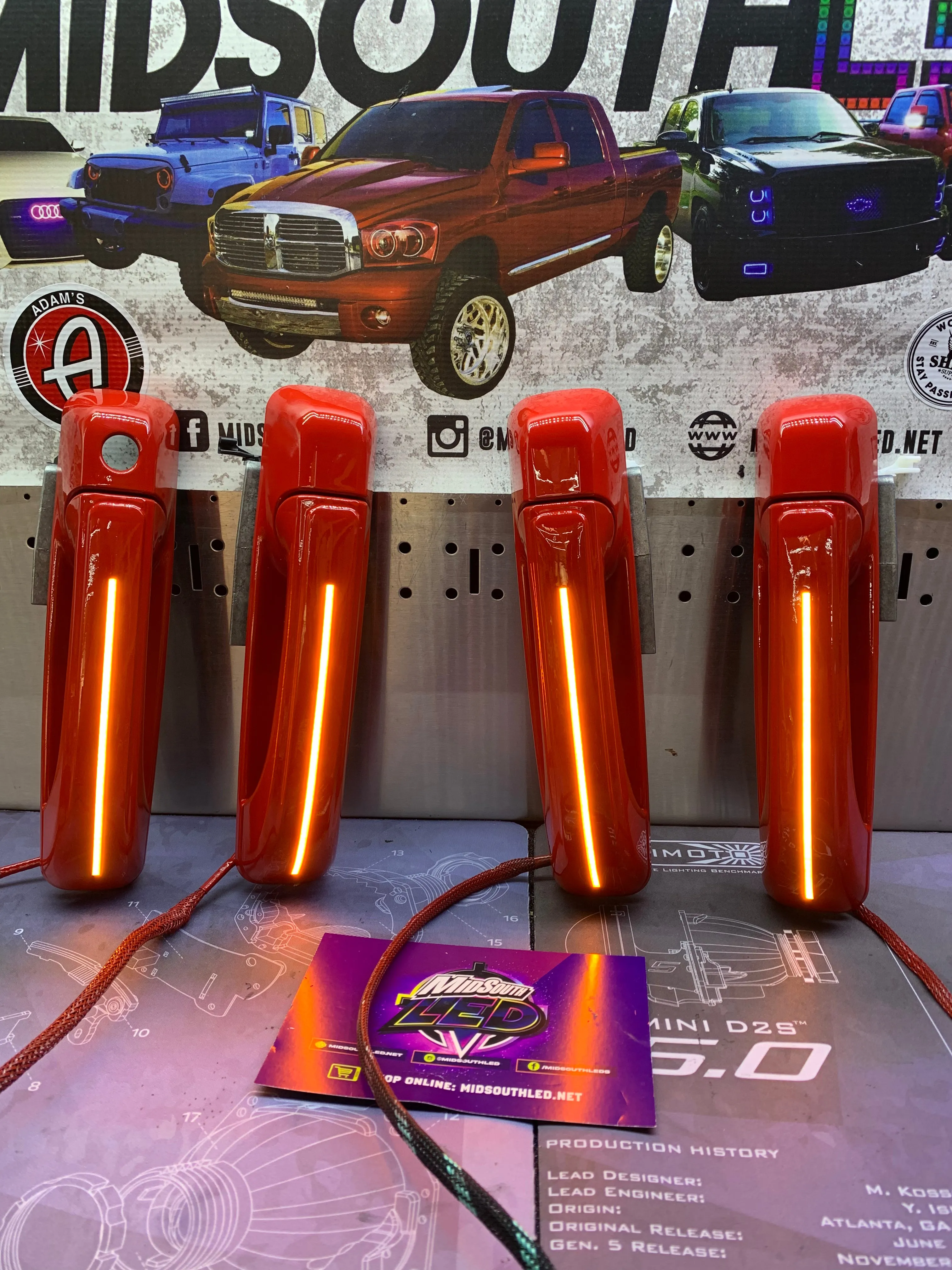 2009-18 Ram 4th Gen LED Colormatched Door Handles