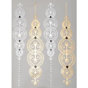 20*15mm Party Favors Metallic Tattoos,Waterproof Metallic Tattoos,Special Event Jewelry,5pcs/lot