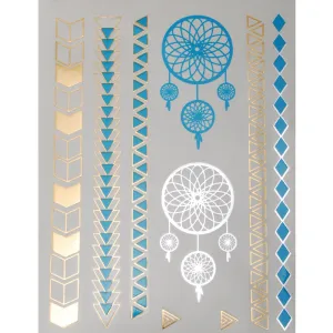 20*15mm Temporary Tattoos,Party Favors Metallic Tattoos,Waterproof Metallic Tattoos,Metallic Gold Temporary Tattoos,5pcs/lot