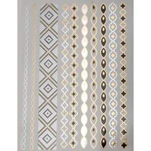 20*15mm Temporary Tattoos,Party Favors Metallic Tattoos,Waterproof Metallic Tattoos,Metallic Gold Temporary Tattoos,5pcs/lot