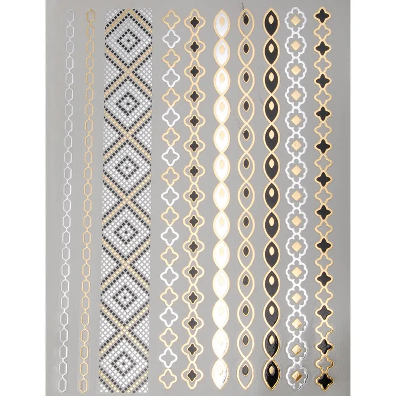 20*15mm Temporary Tattoos,Party Favors Metallic Tattoos,Waterproof Metallic Tattoos,Metallic Gold Temporary Tattoos,5pcs/lot