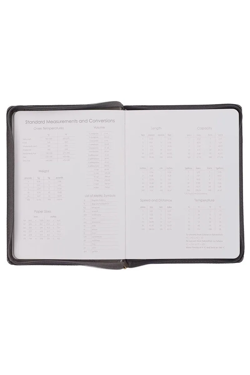 2025 Strength and Dignity Brown Zippered 18 Month Daily Planner