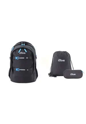 2be  Schoolbag / Laptop Backpack / With Gym Bag and Pencil Case