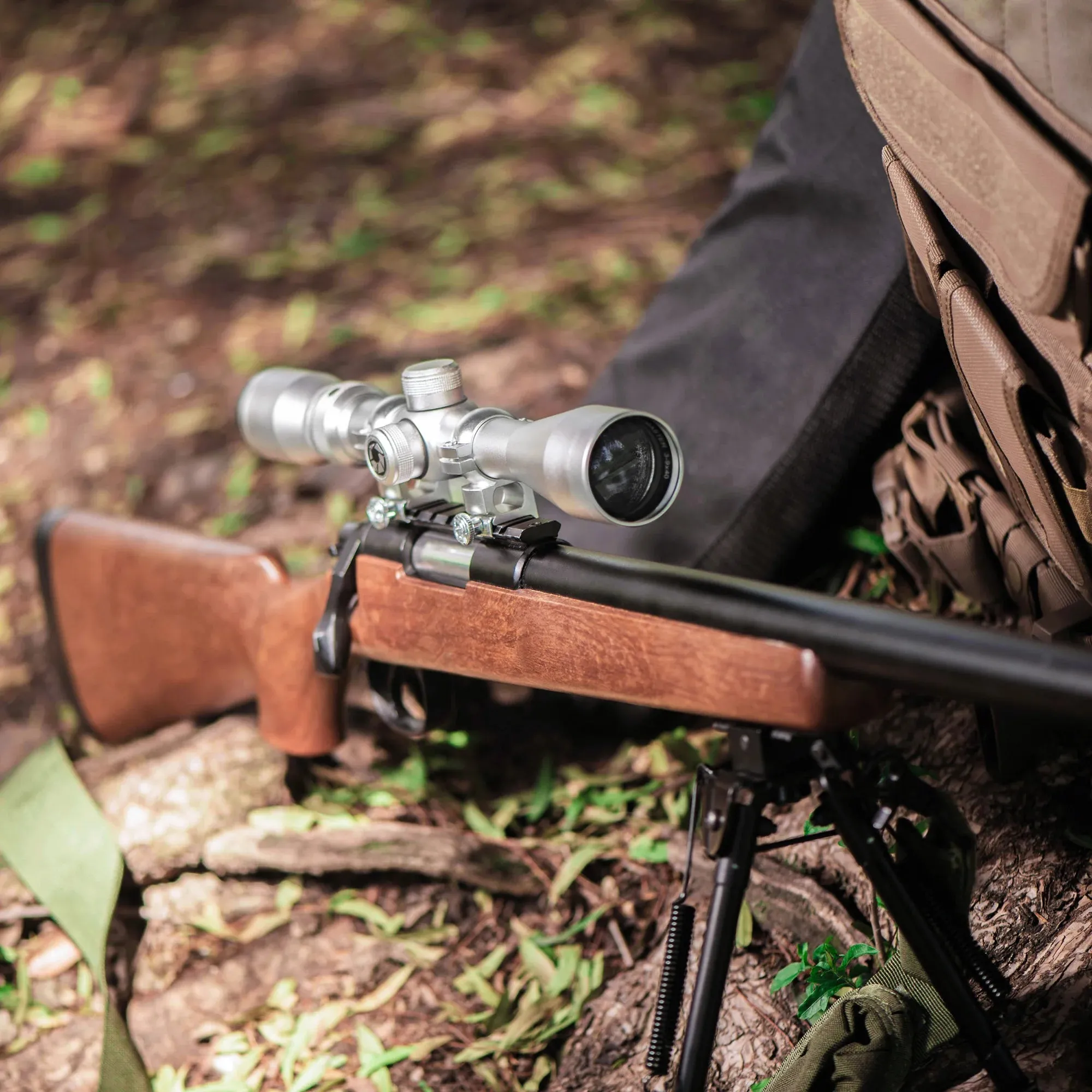 3-9x40mm Huntmaster 30/30 Silver Rifle Scope with Rings | AC11204