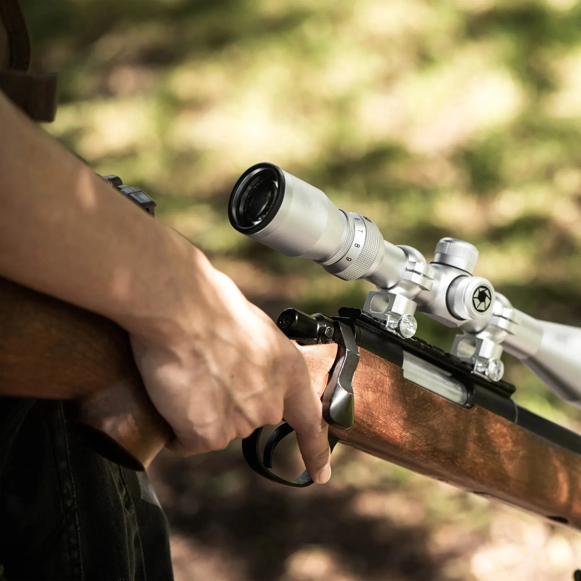 3-9x40mm Huntmaster 30/30 Silver Rifle Scope with Rings | AC11204