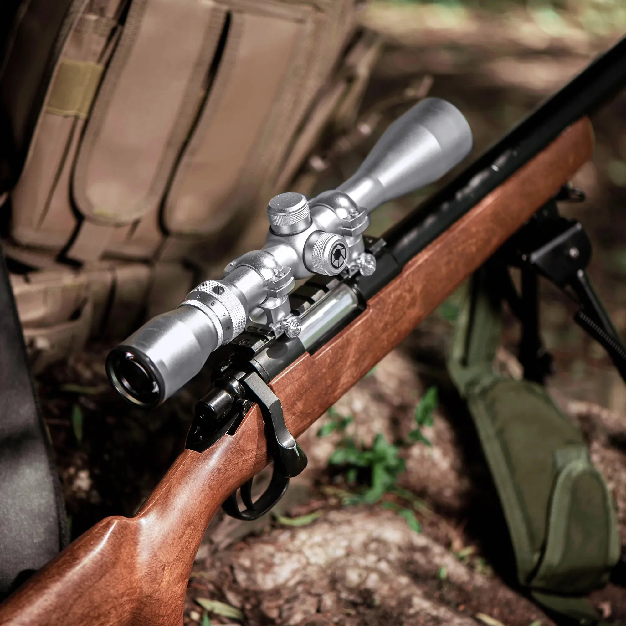 3-9x40mm Huntmaster 30/30 Silver Rifle Scope with Rings | AC11204