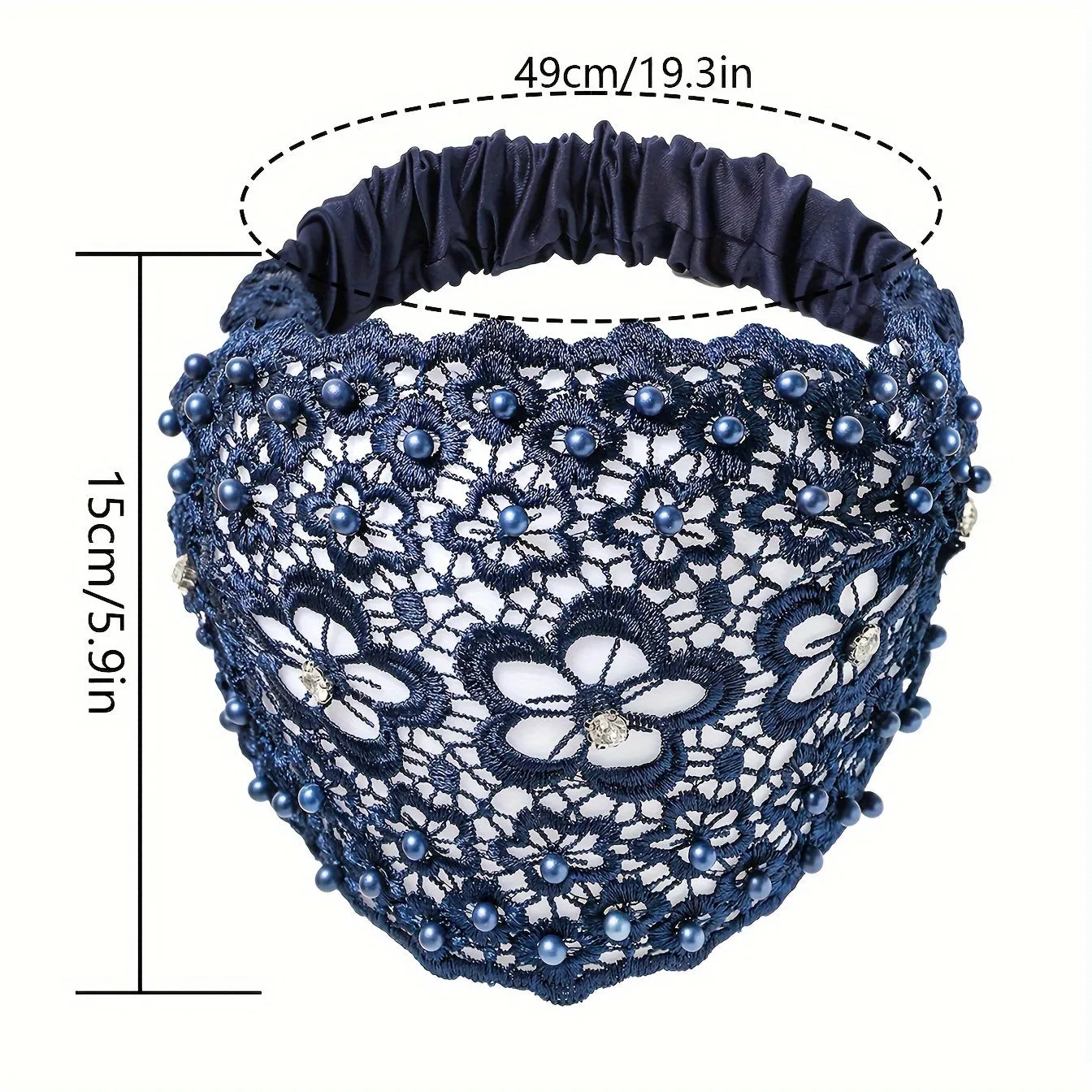 3pcs Set Elegant Floral Beaded Wide Cubidupi Headbands