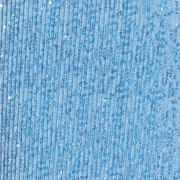 $400 Stine Goya Kenza Sequin Dress one shoulder mini blue asymmetric‎ beaded RTR