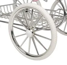 40820 Arias Pink & Ivory Frill Paris Tall Pram 2x1 (over 5's to age 10)