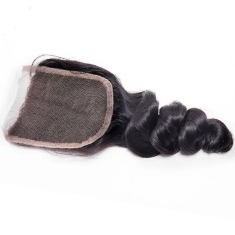 4X4 Loose Wave Closure Bouncy 100 Human Hair Closure