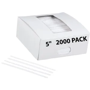 5 Inch Pre-cut White Paper Twist Ties for Bags
