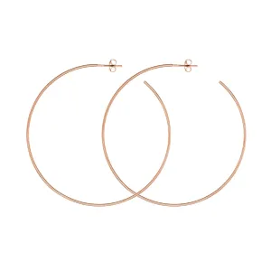 60mm x 1.2mm Hoop Post Earrings