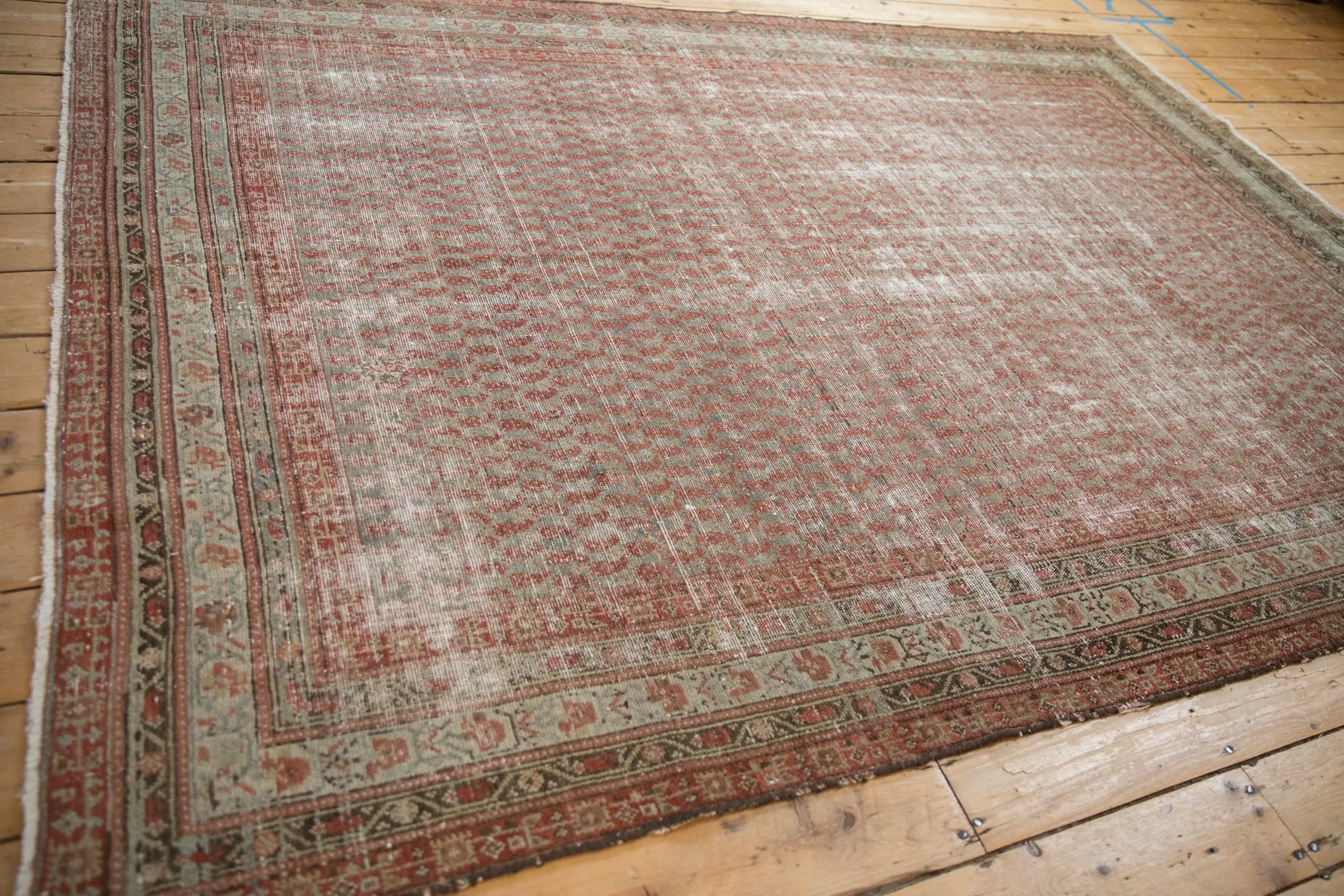 6.5x9.5 Antique Distressed Malayer Carpet