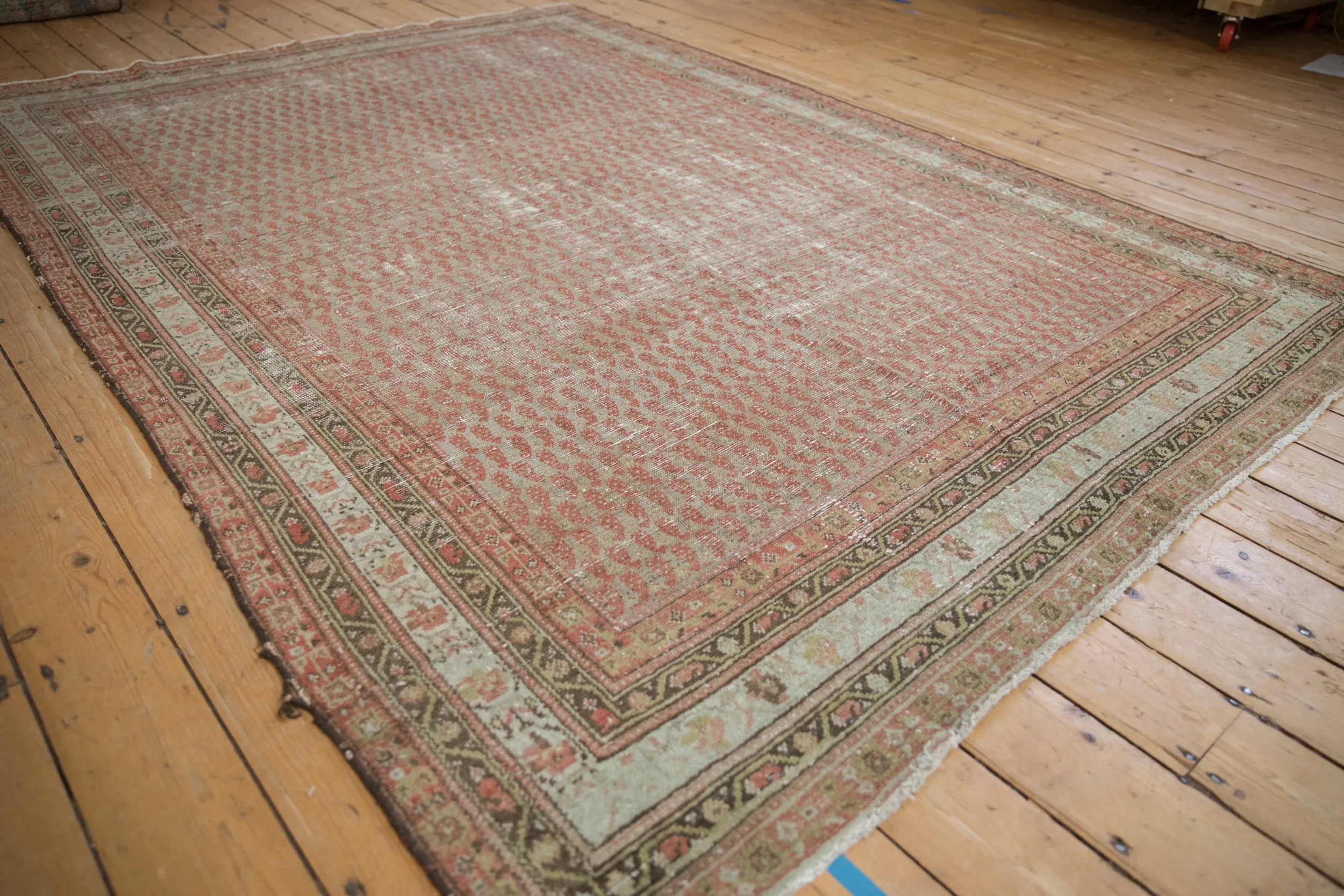6.5x9.5 Antique Distressed Malayer Carpet