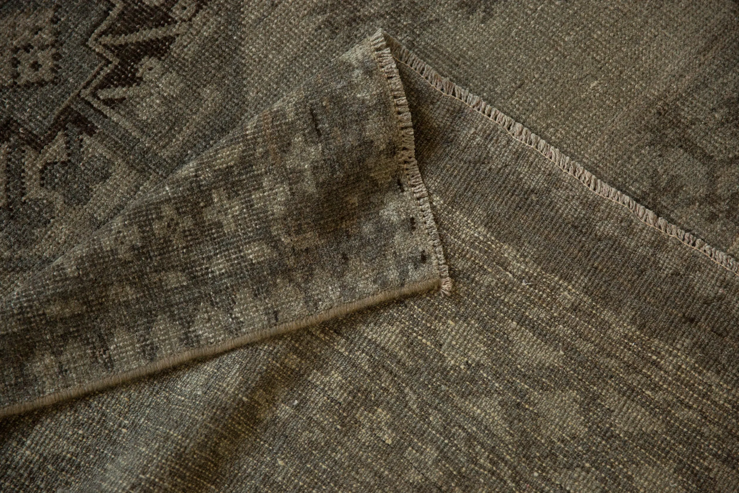 9x10 Vintage Distressed Ersari Square Carpet
