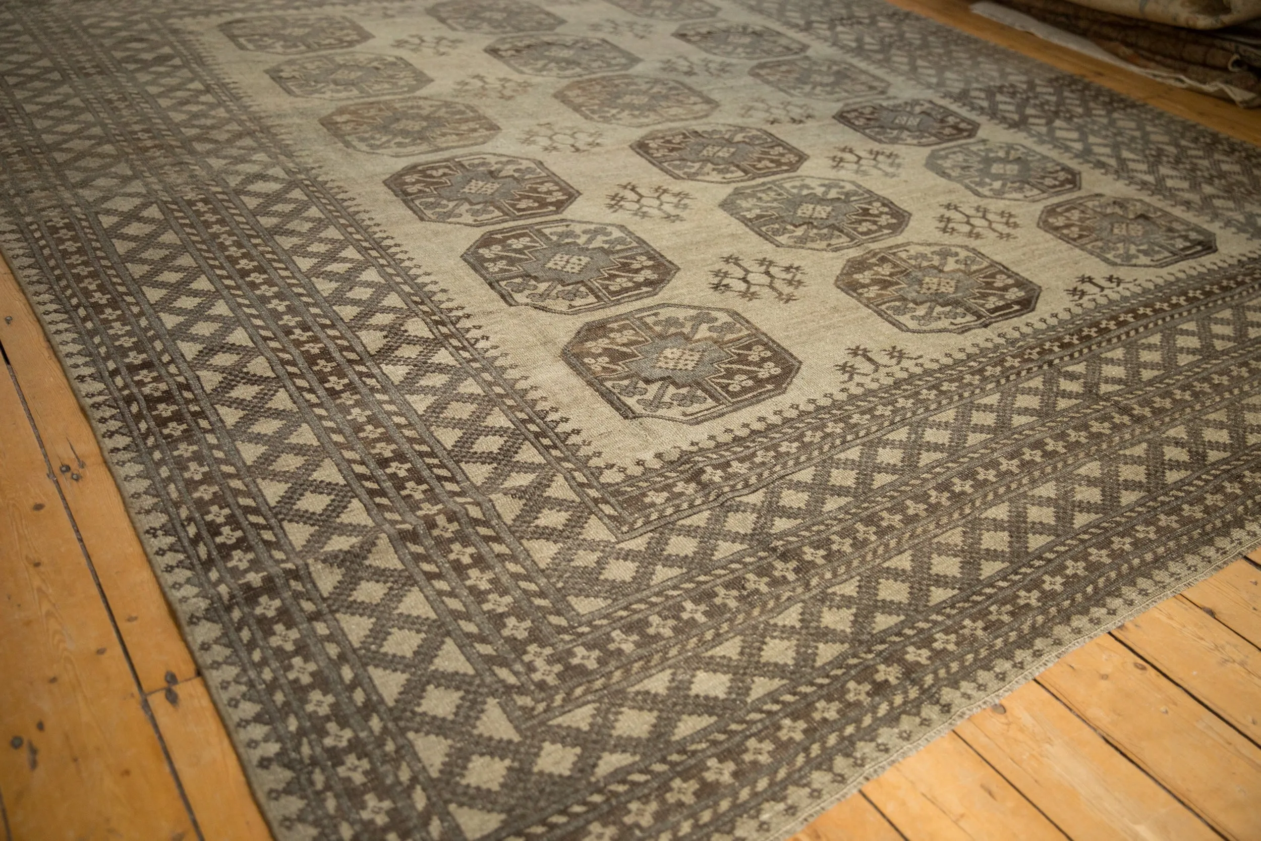 9x10 Vintage Distressed Ersari Square Carpet