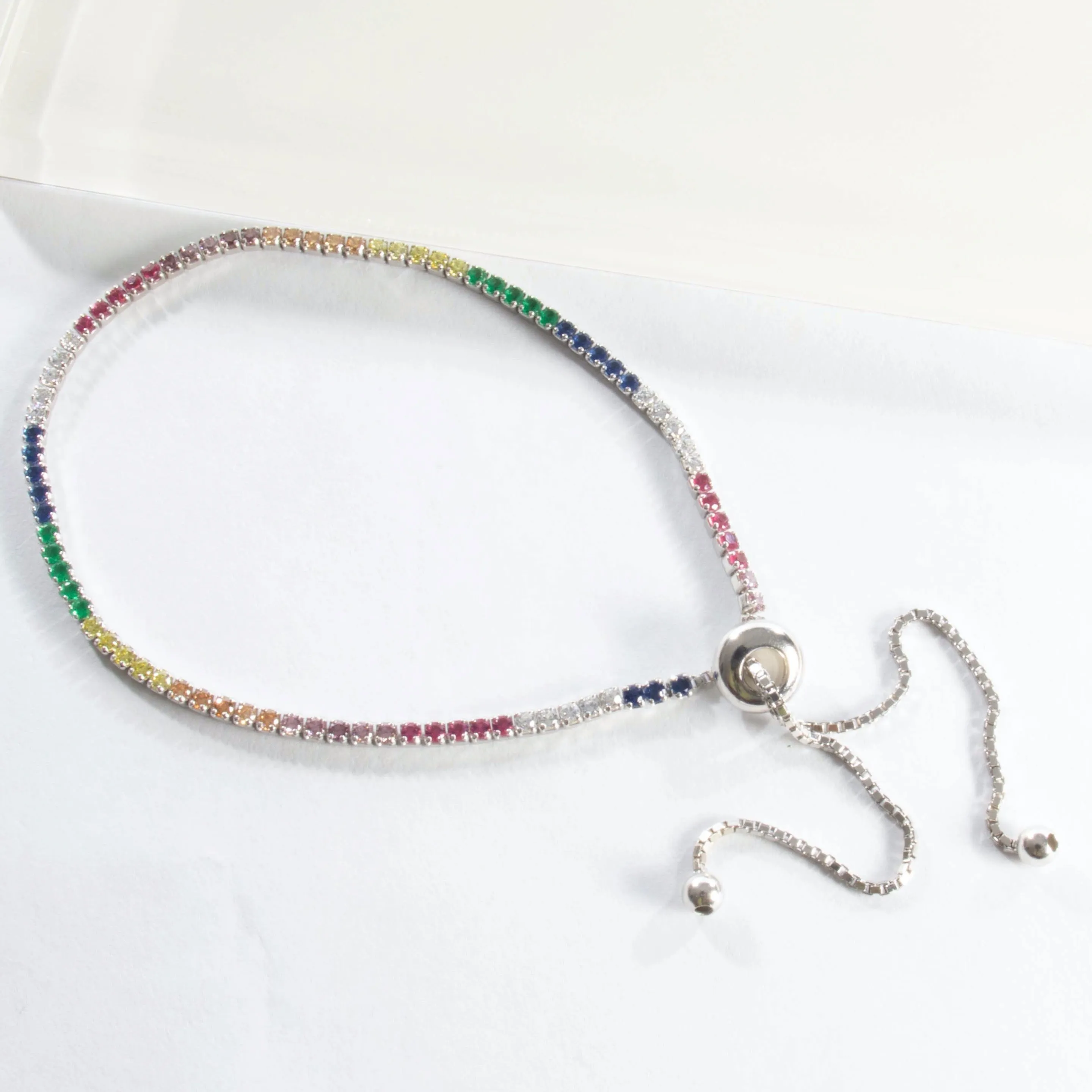 Adjustable CZ Tennis Bracelet