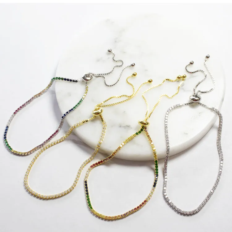 Adjustable CZ Tennis Bracelet