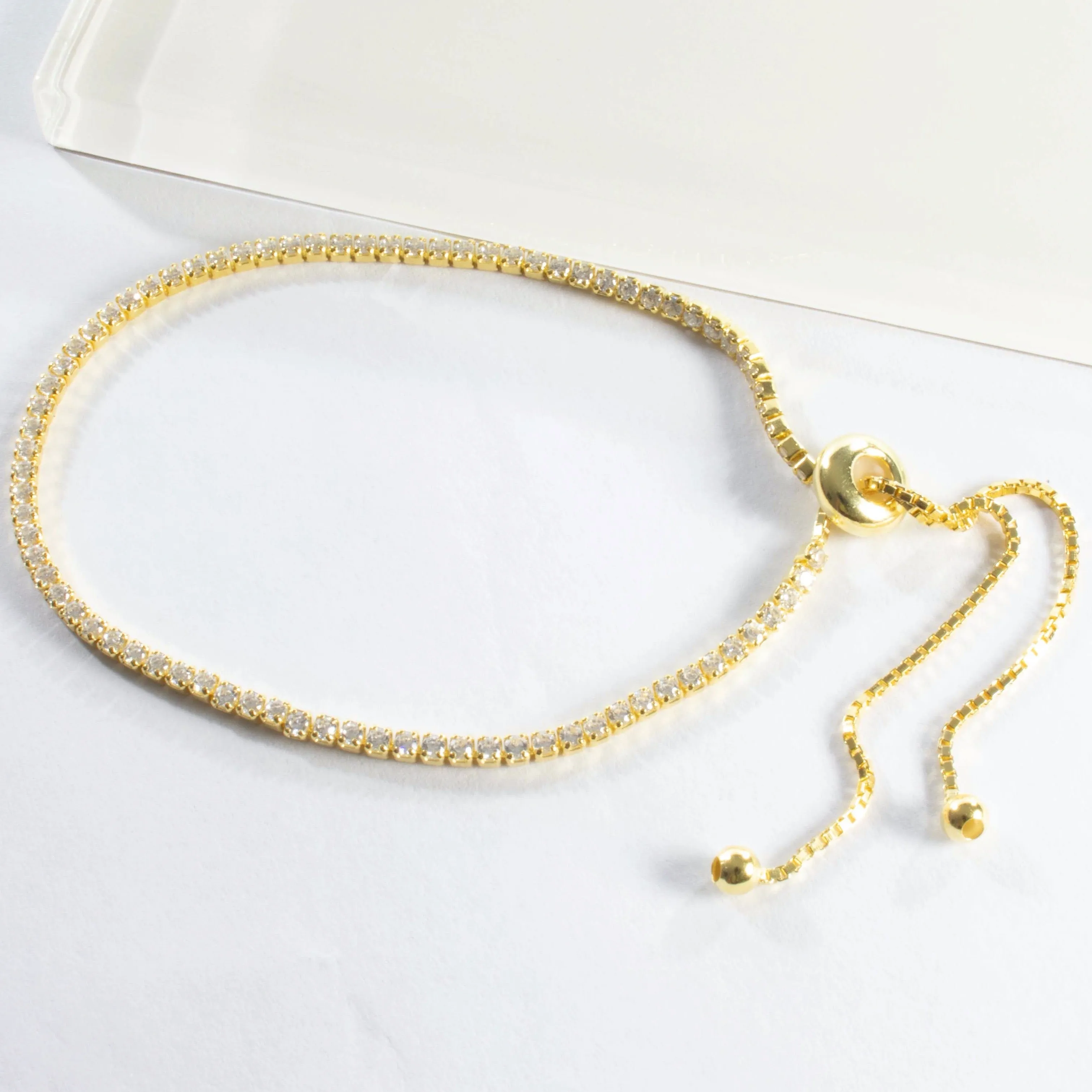 Adjustable CZ Tennis Bracelet