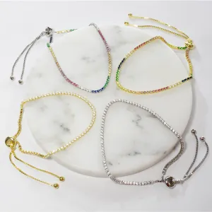 Adjustable CZ Tennis Bracelet