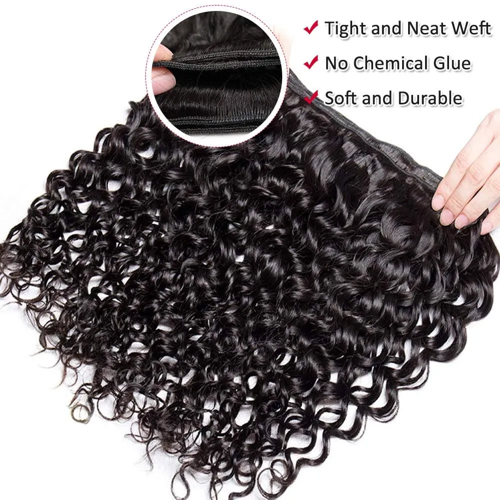 Alipop Hair Water Wave 3 Bundles Brazilian Virgin Hair Wet And Wavy Human Hair Weave Bundles