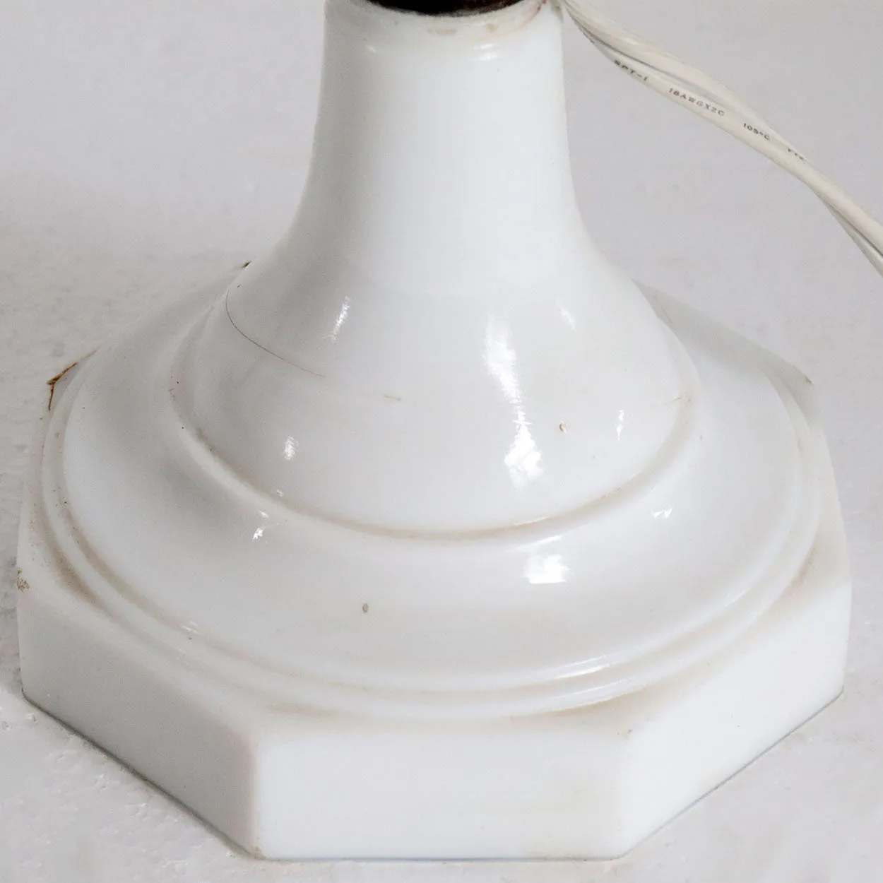 American Atterbury & Co. Glass Kerosene/Oil Lamp, as a One-Light Table Lamp