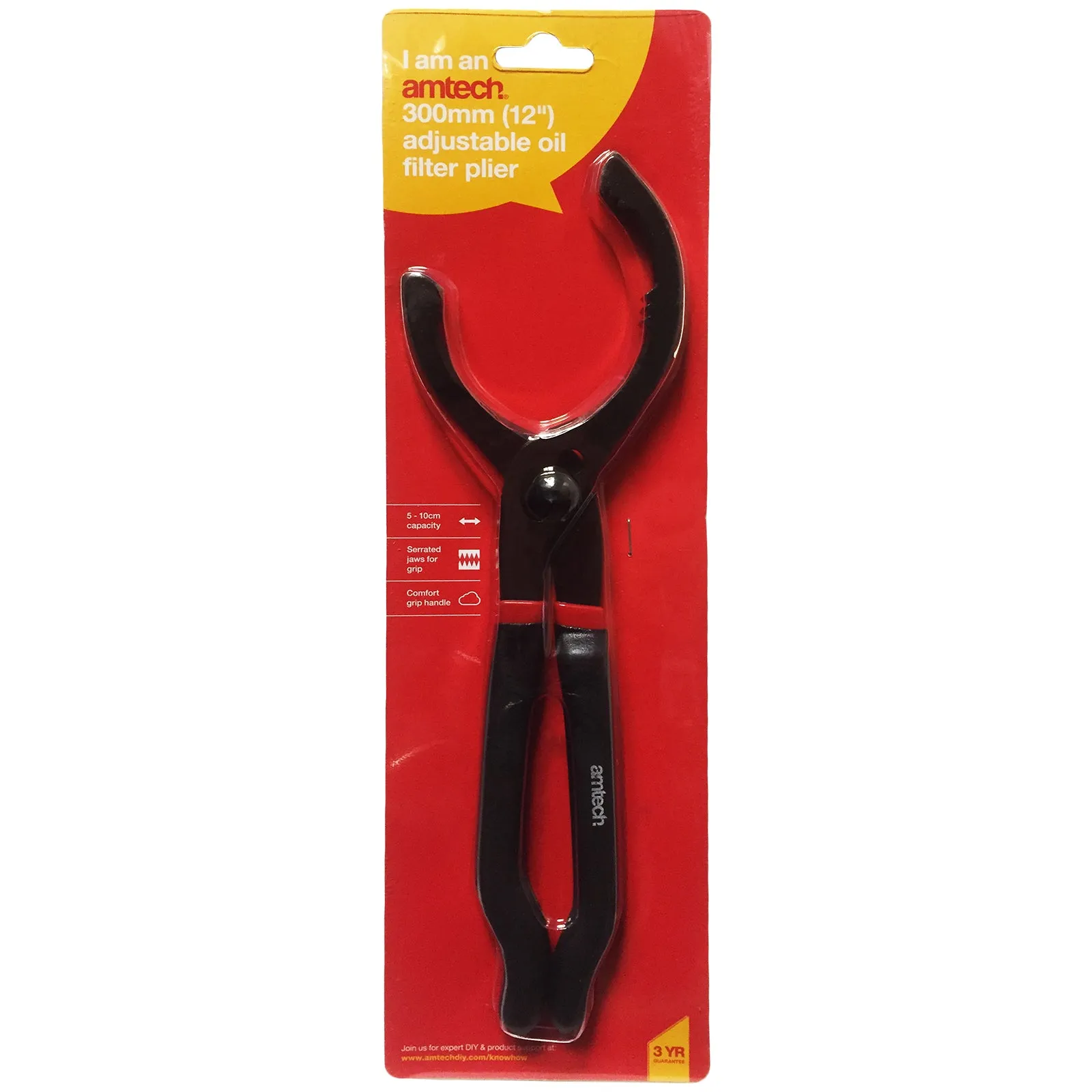 Amtech 12" Adjustable Oil Filter Pliers