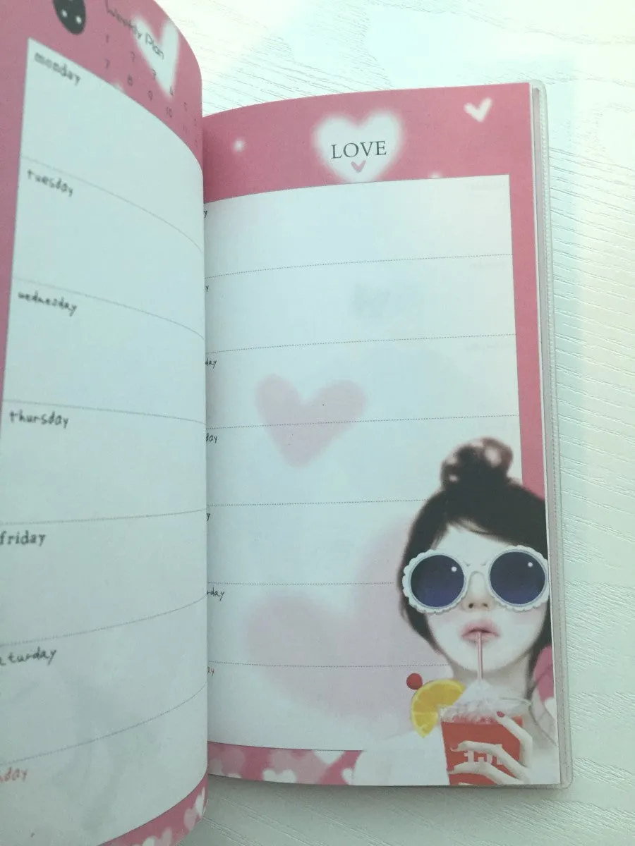 Angelic Girl Daily Planner Scheduler - Undated Journal
