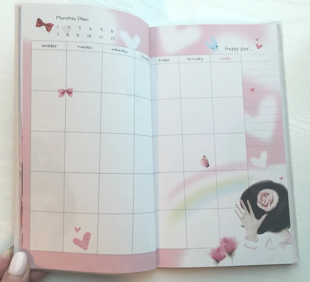 Angelic Girl Daily Planner Scheduler - Undated Journal