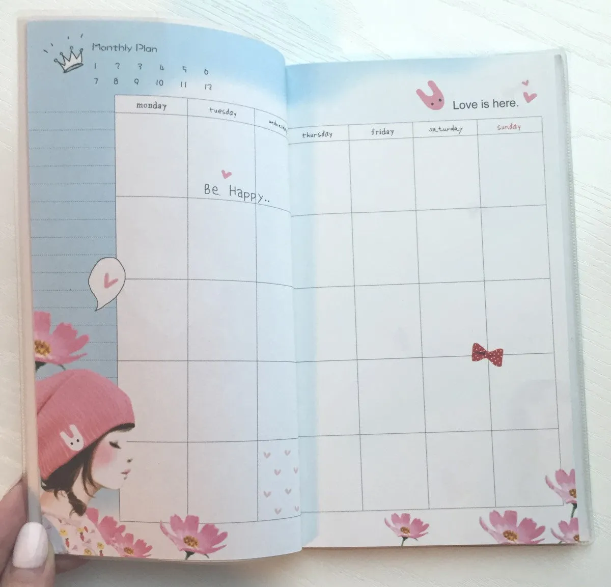 Angelic Girl Daily Planner Scheduler - Undated Journal