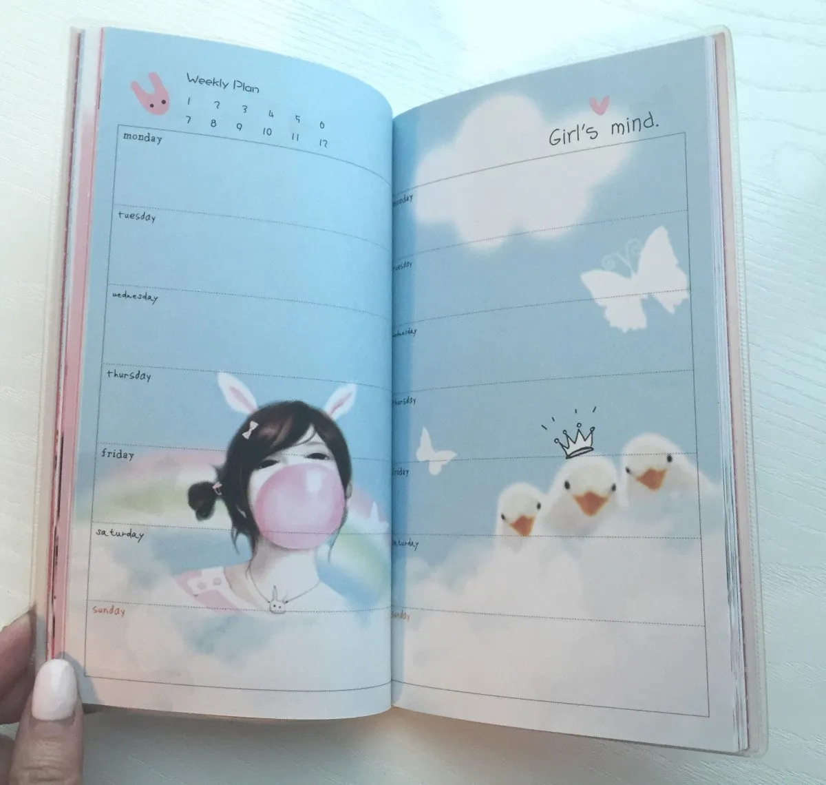 Angelic Girl Daily Planner Scheduler - Undated Journal