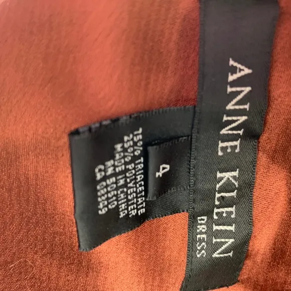 Anne Klein Sz 4 Copper Formal Dress Halter Beaded