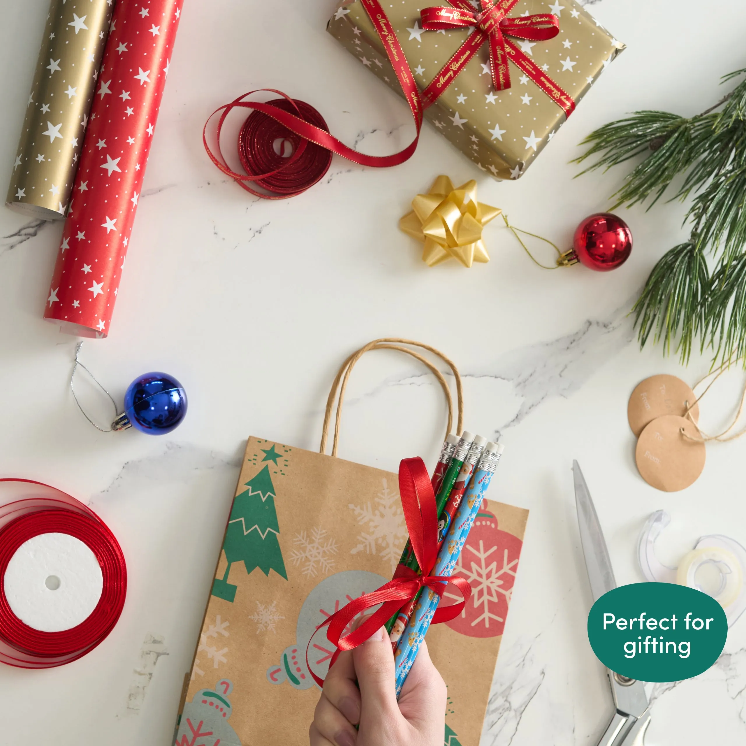 Assorted Festive Christmas Pencils