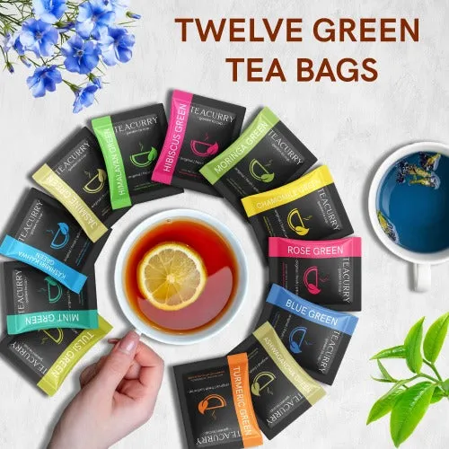 Assorted Green Tea Bags - Premium Green Tea Bags (12 Teas)