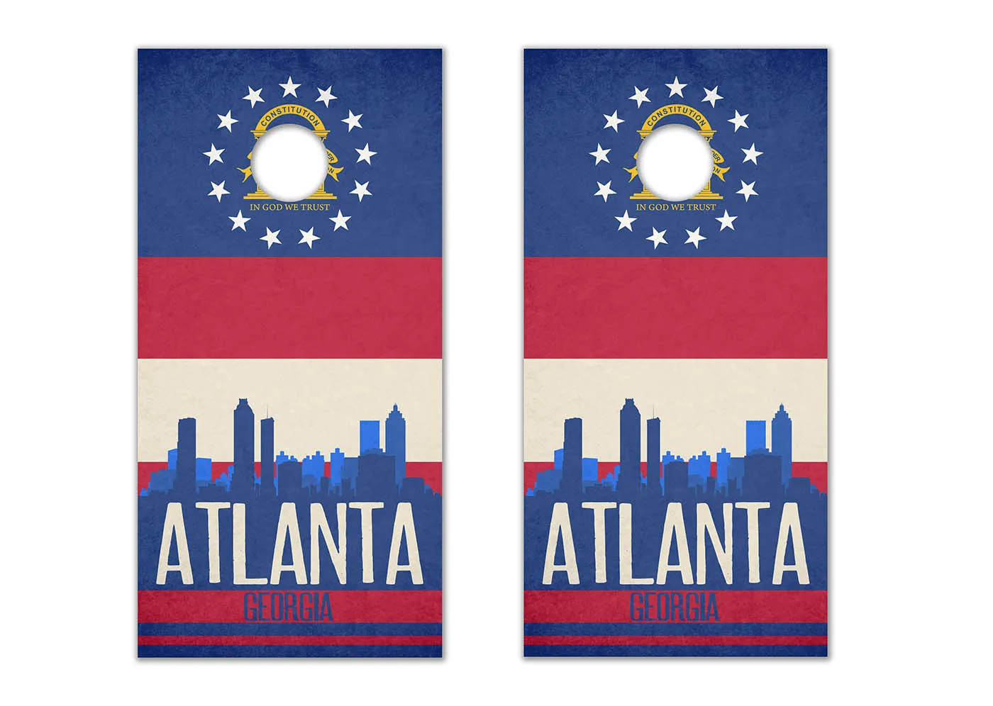 Atlanta State Flag Skyline