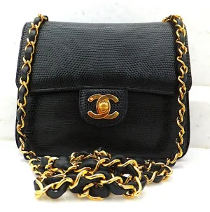 Authentic Chanel VNTG MINI 2.55 LIZARD Flapover