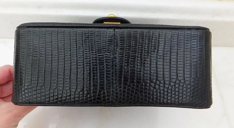 Authentic Chanel VNTG MINI 2.55 LIZARD Flapover