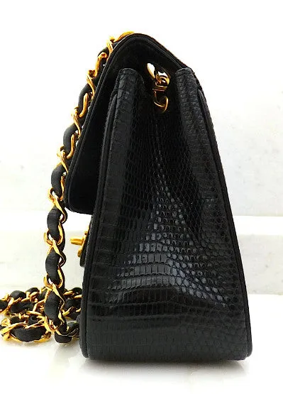 Authentic Chanel VNTG MINI 2.55 LIZARD Flapover