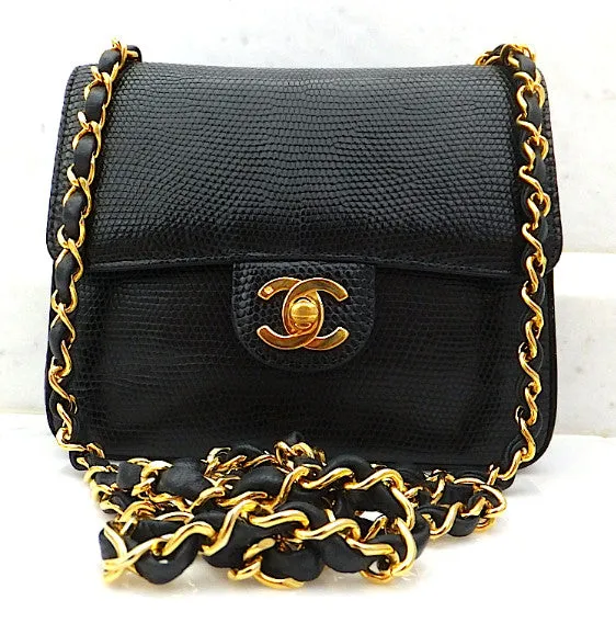 Authentic Chanel VNTG MINI 2.55 LIZARD Flapover