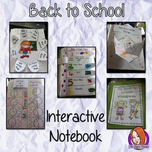 Back to School Interactive Notebook Activity Pack